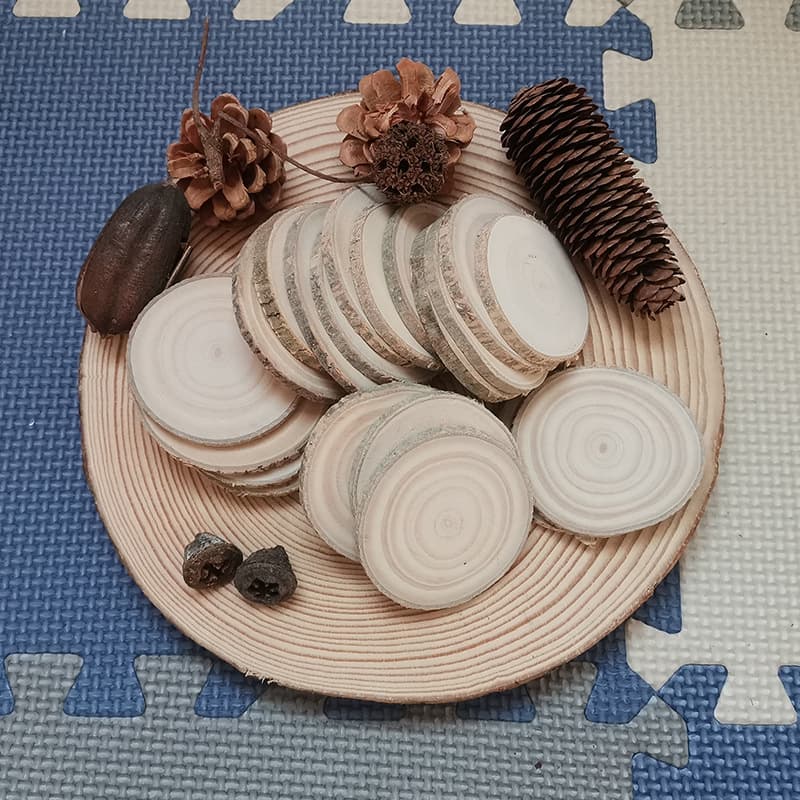 Древесная щепа ежегодное кольцо DIY деревянный блок декоративный фон Стена маленькая круглая древесная щепа материал ручной работы живопись круглое кольцо из древесной щепы создание
