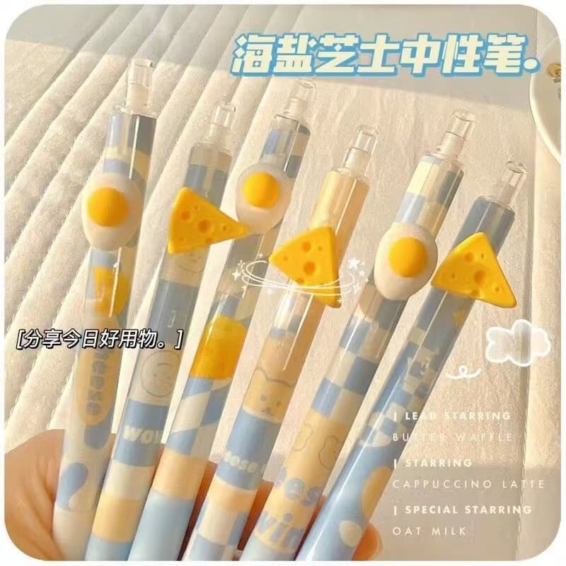Haiyan Cheese Limited Pen ins Пресс-ручка Высокая Цветовая ценность Студенческая Черная гелевая ручка Пресс быстросохнущая ручка Черная ручка