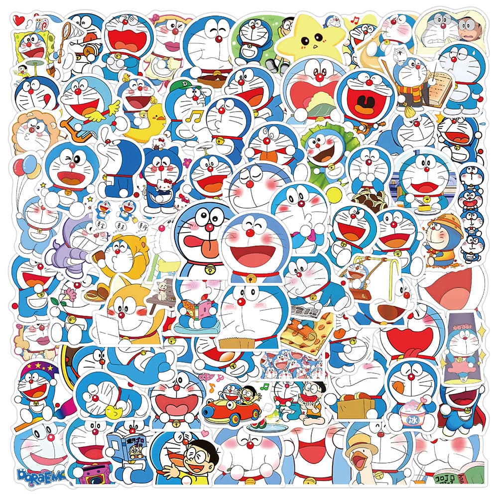 103 Doraemon наклейки мультфильм милый Doraemon кошка чехол для телефона рука счет ноутбук девушка сердце водонепроницаемые наклейки