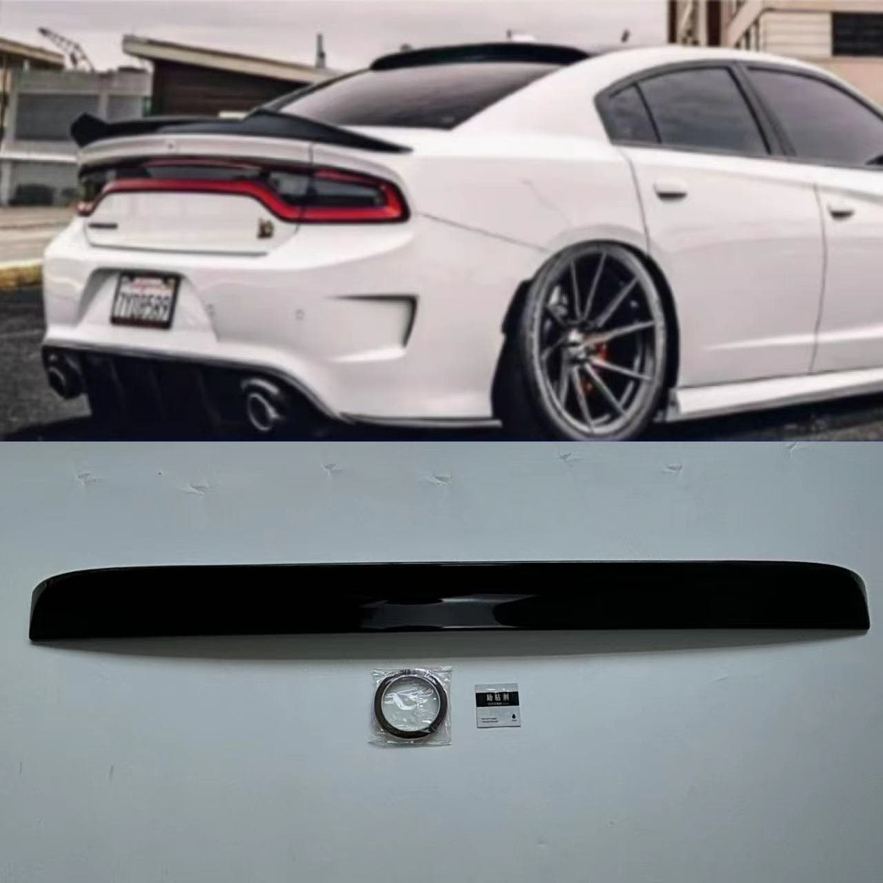 Подходит для Dodge Charger 2015+ года выпуска, спойлер на крышу, фиксированный, плоский, в стиле лезвия, модифицированный обвес, заднее крыло.