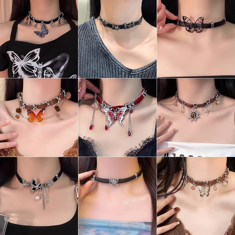 Choker Черное кожаное ожерелье женский нишевый дизайн высокого уровня чувство ошейник простой темперамент универсальный ключица