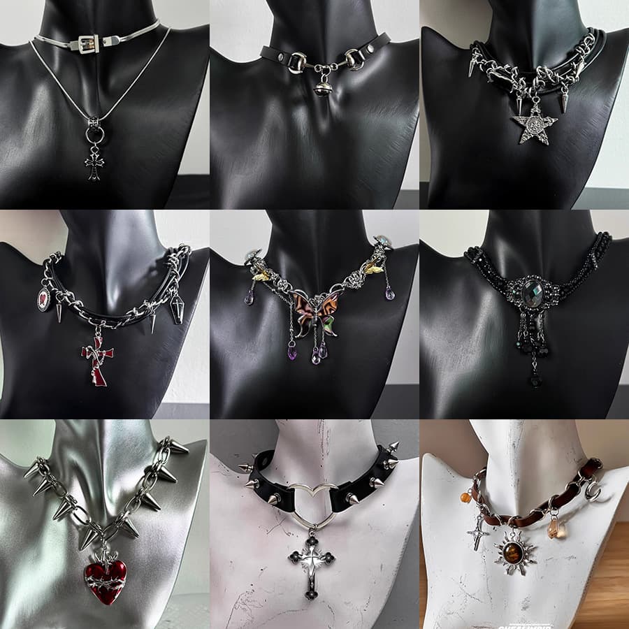 Любящая заклепка y2k субкультура аксессуар панк ожерелье choker нишевые цепи оригинальный дизайн ключицы