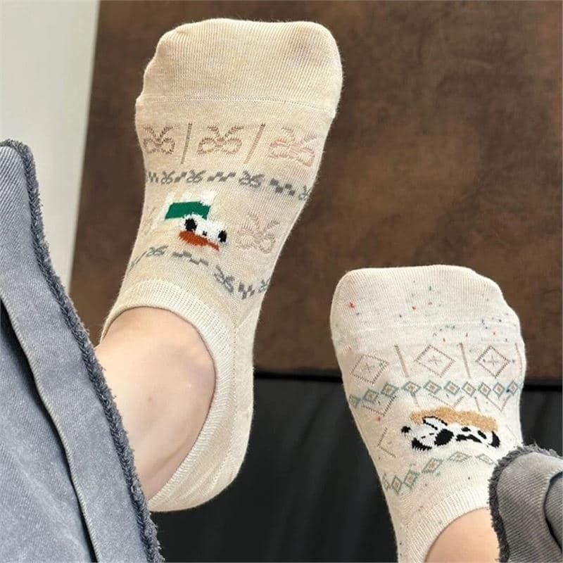 Женские носки с рисунком лодки Fair Isle, летний тонкий стиль, невидимые нескользящие носки с низким вырезом, невидимые на щиколотке.
