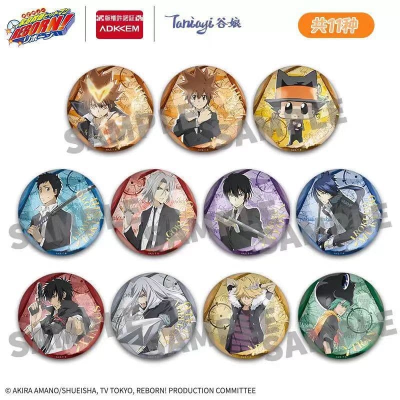 [Официальный аутентичный] Gu Niang Family Tutor HITMAN REBORN Light and Shadow Series Badge Blind Box
