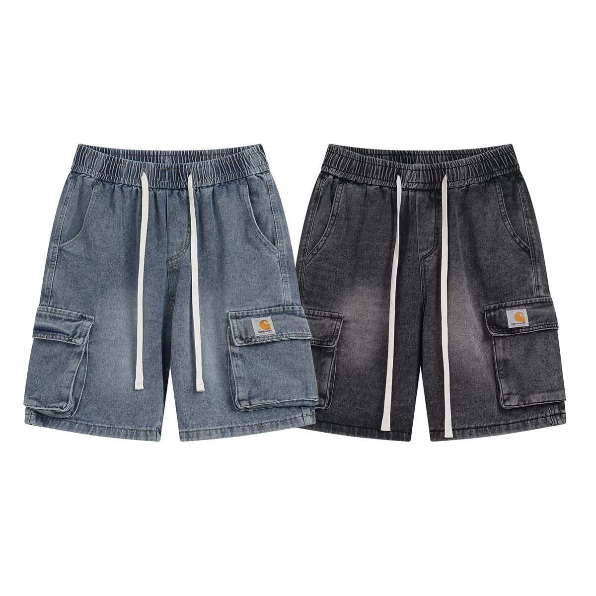 Мужские свободные повседневные джинсовые шорты Carhartt с карманами и нашивкой, новый модный бренд Carhartt для трансграничных покупок