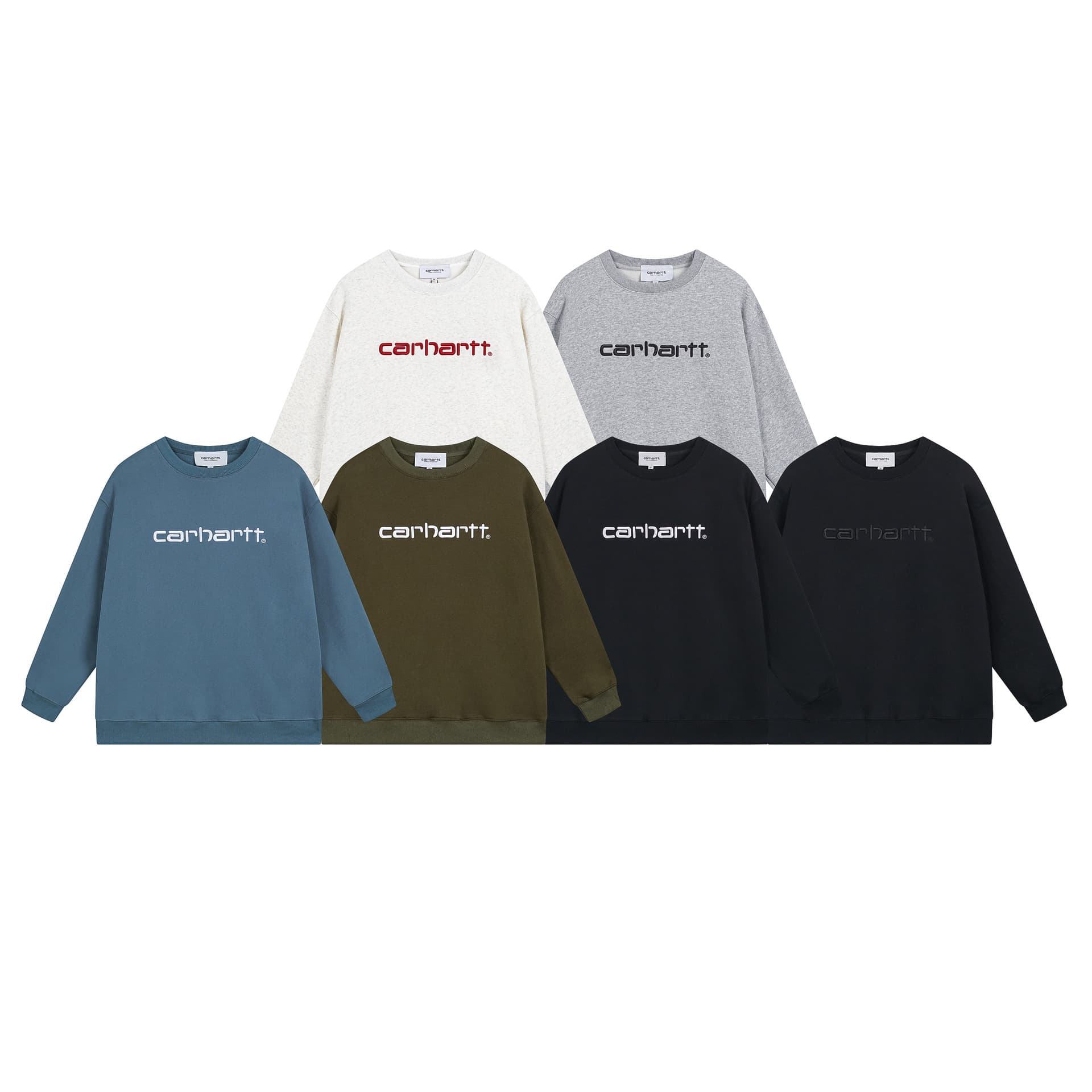 Новый модный бренд Carhartt для мужчин и женщин, толстовка с длинными рукавами Carhartt из чистого хлопка на флисовой подкладке с вышивкой букв