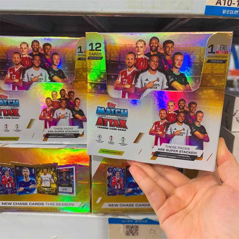 Оригинальный набор карт Topps Champions League Match Attax 2025-26, 12 штук, для коллекционирования и периферийных устройств.