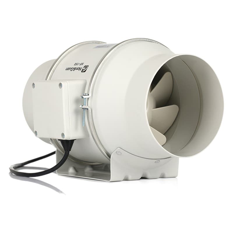 Вентилятор Hongguan 6inch с наклонным потоком, внешним ротором, для бытового и коммерческого использования, вытяжной вентилятор для ресторанов, вентиляционный вентилятор