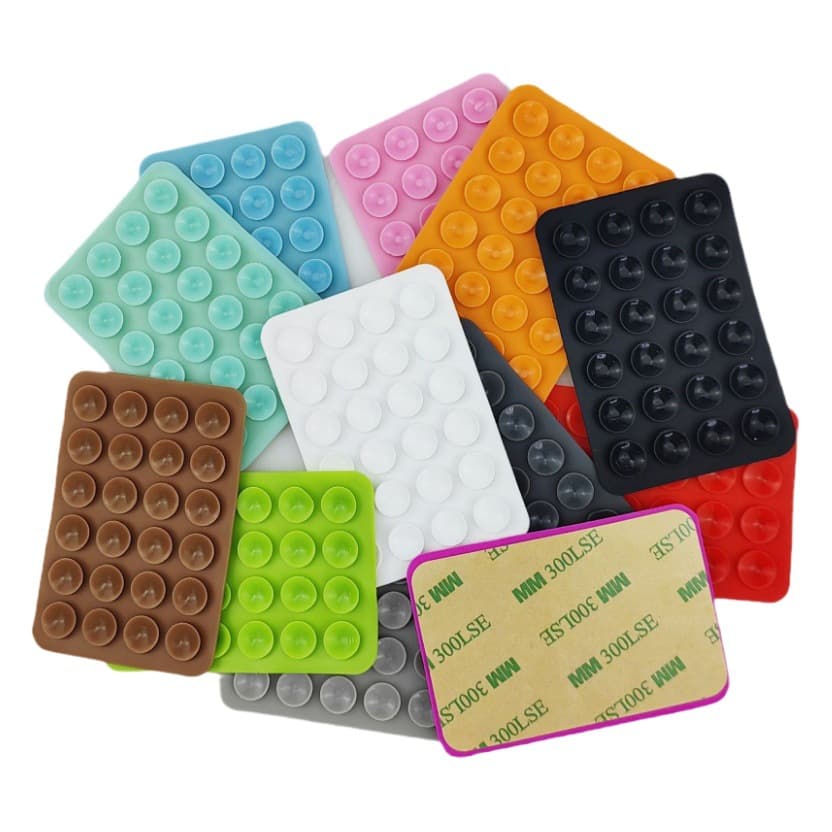 Фабрика в запасе Оптовая силиконовая присоска квадратная односторонняя силиконовая присоска для мобильного телефона 24 силиконовая присоска для мобильного телефона