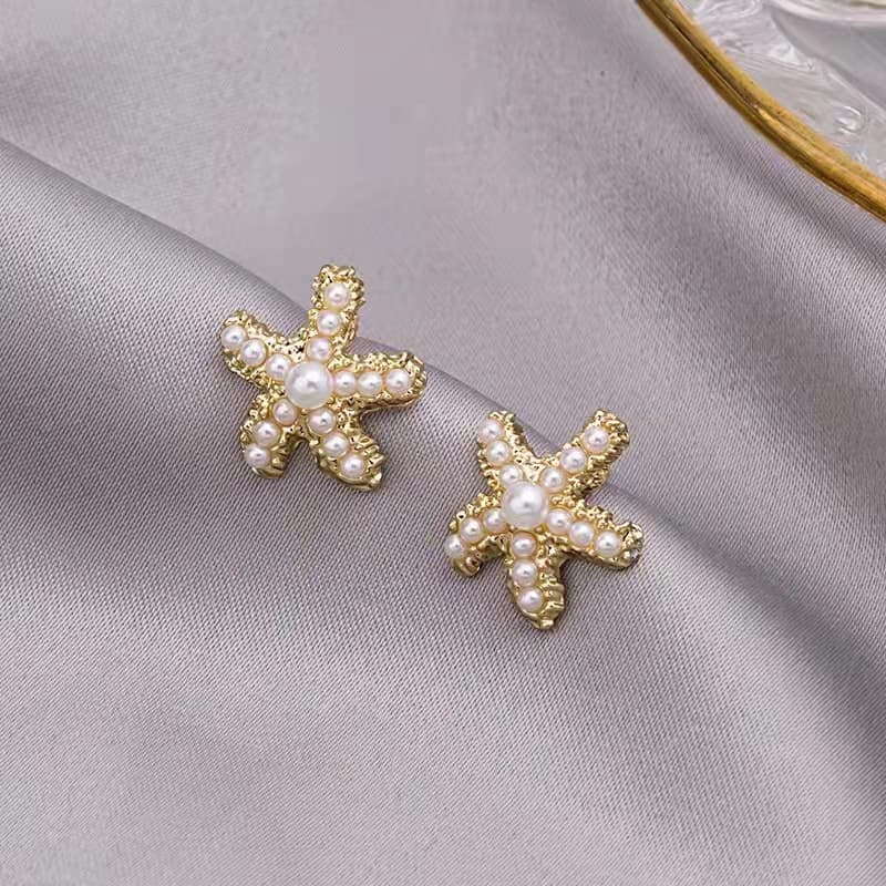 Морской ветер Sea Star Pearl серьги Восточные ворота свежие маленькие изысканные сладкие милые серьги женские украшения оптом