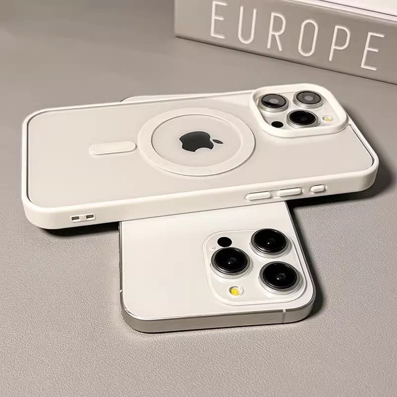 Чехол для iPhone 17 прозрачный магнитный, чехол для Apple 16 акриловый, полностью закрывающий, противоударный, силиконовый, однотонный защитный чехол