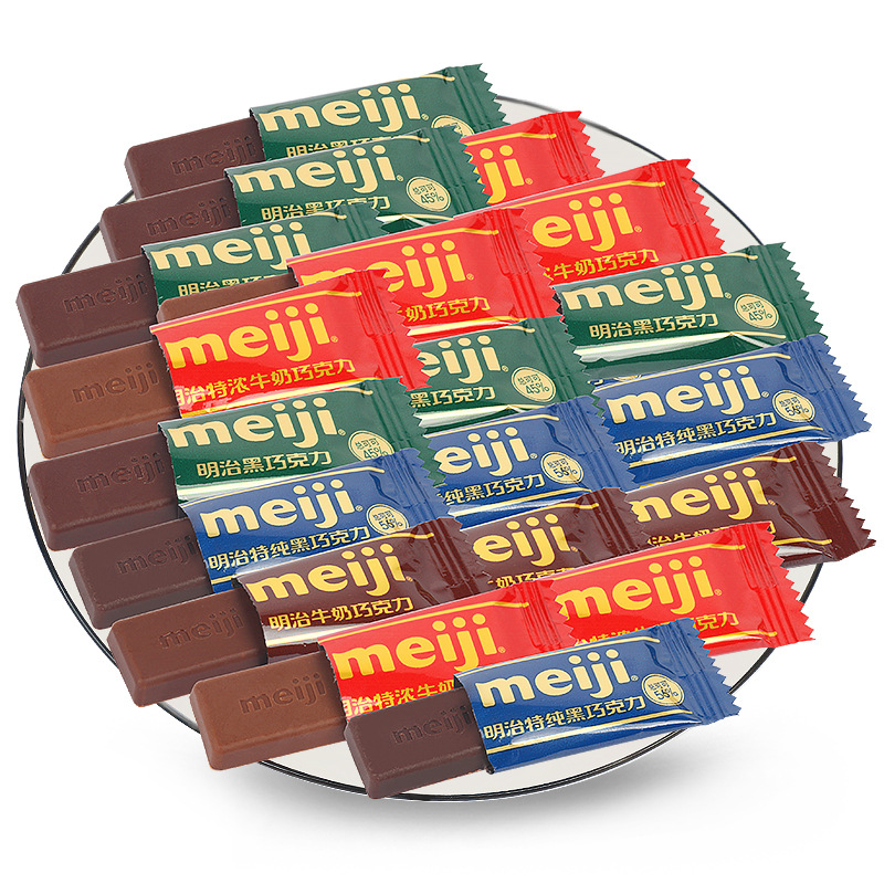 Шоколадные кубики Meiji 500г, оптом из Китая