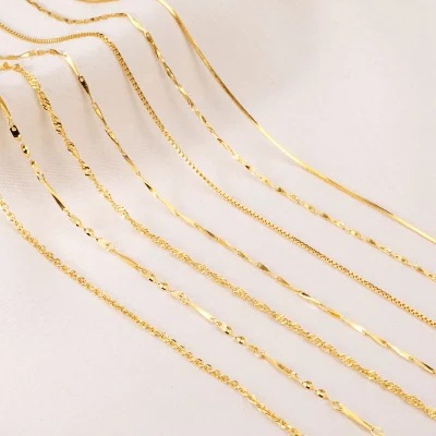 Цепь 925 серебра с позолотой 18K оптом из Китая