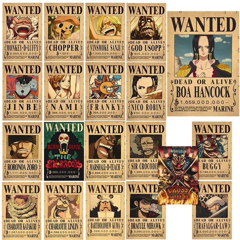 Плакаты One Piece с наградами оптом из Китая
