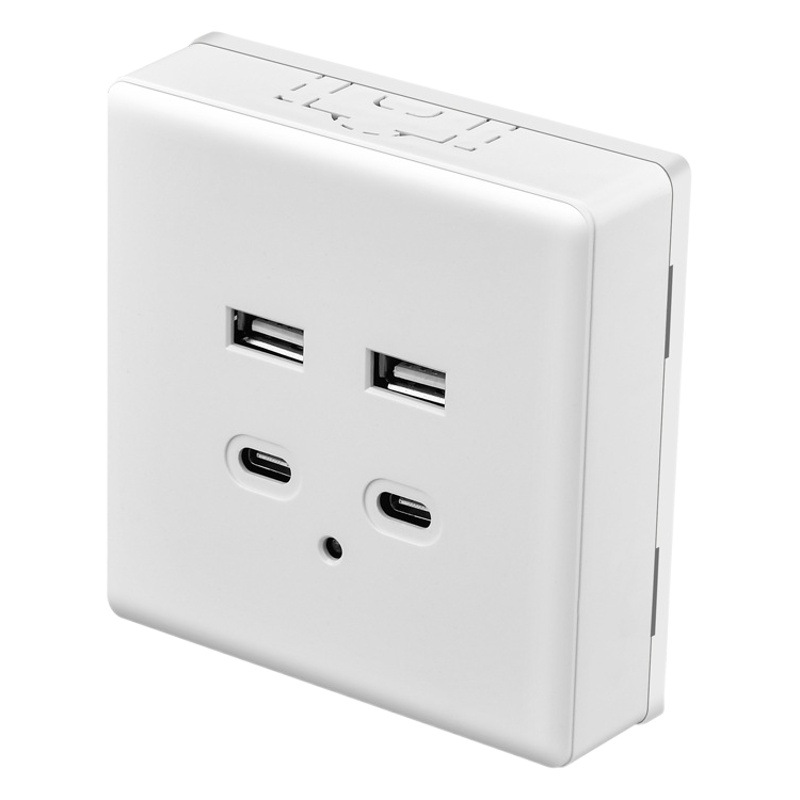 USB-розетка Тип 86 4 отверстия 220V/5V оптом из Китая