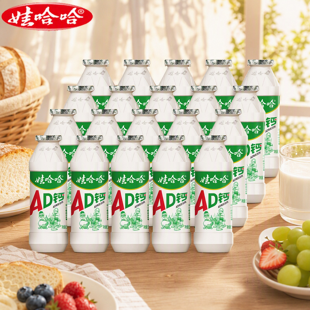 Молоко Wahaha AD кальциевое 100 г × 20 бут. оптом из Китая