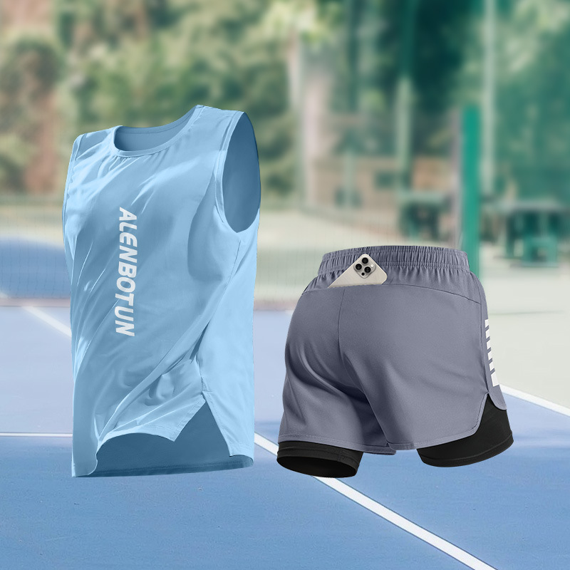 Спортивный костюм для бега и фитнеса мужской оптом из Китая