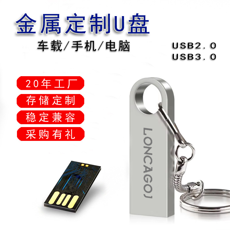 Металлический USB-флеш-диск 1–32 ГБ с гравировкой оптом из Китая
