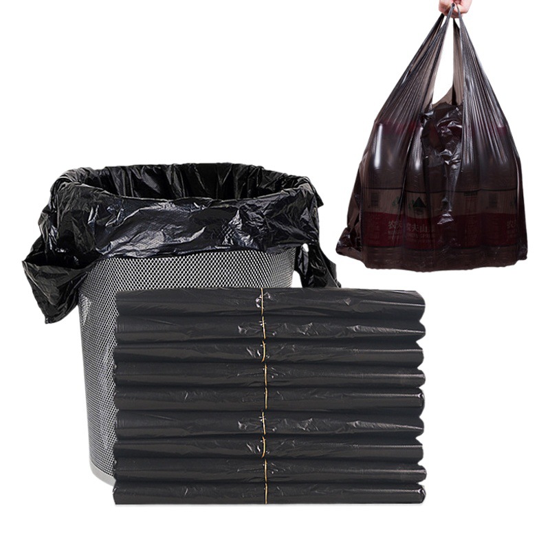 Черные мусорные пакеты с ручками маленькие оптом из Китая