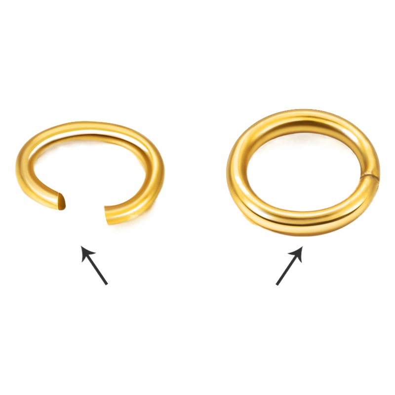 Соединительные кольца 18K золотого цвета оптом из Китая