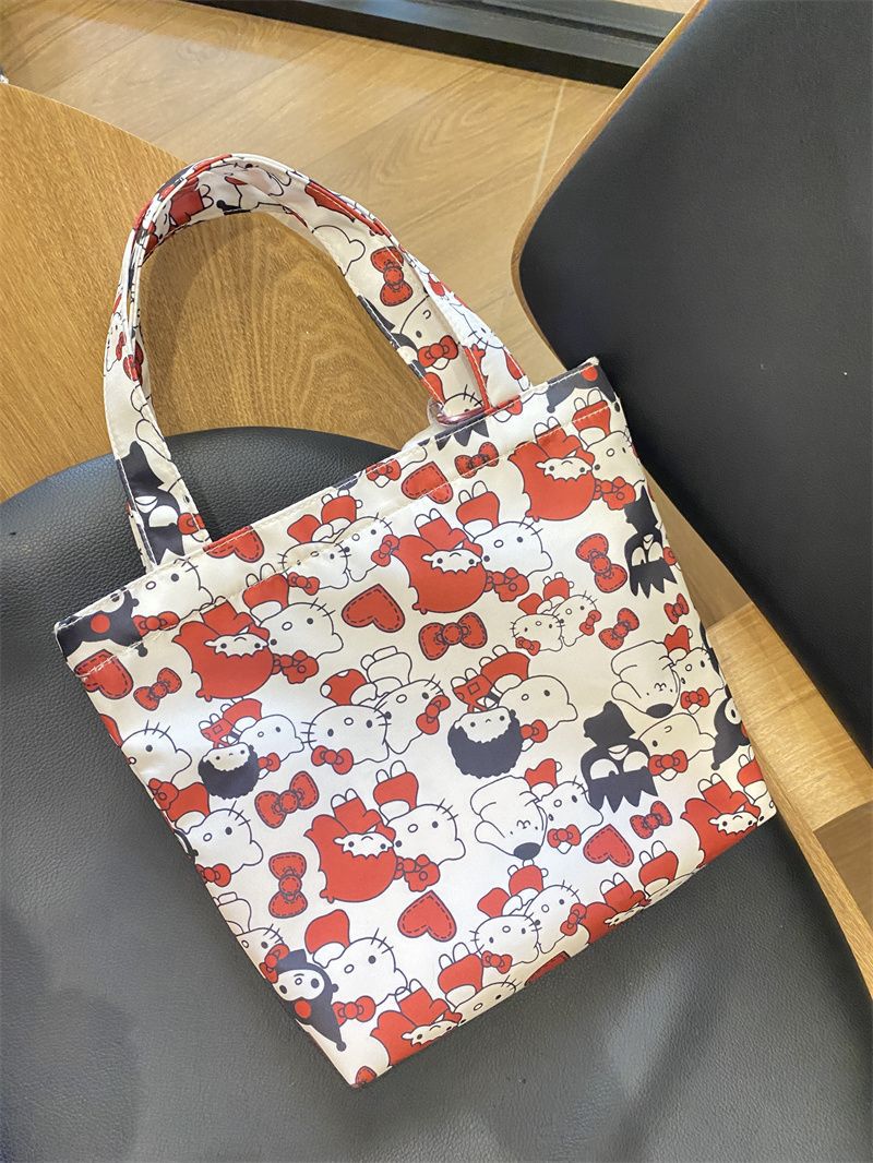 Розовая холщовая сумка Hello Kitty оптом из Китая