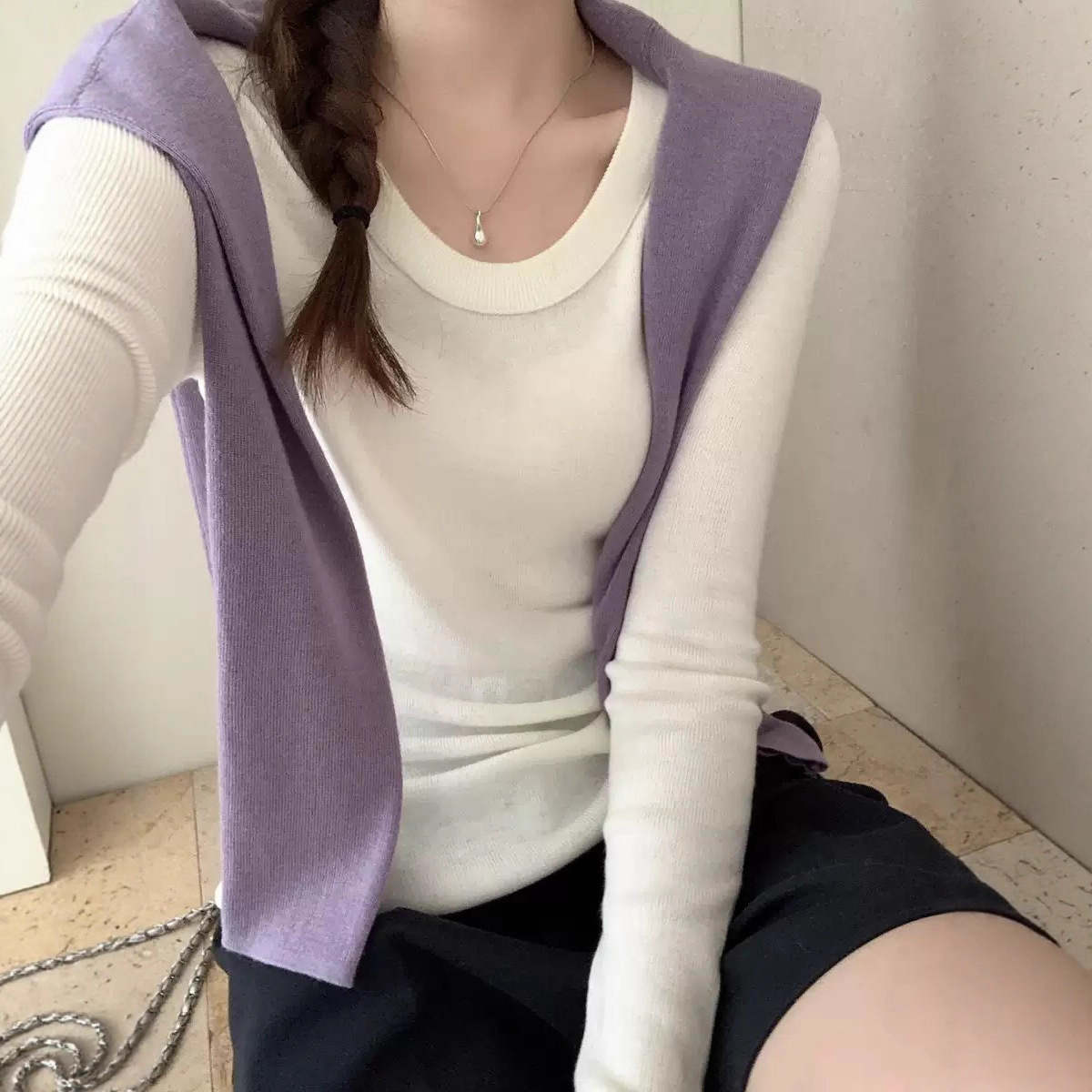 Antinglu новый свитер в корейском стиле с U-обра оптом из Китая