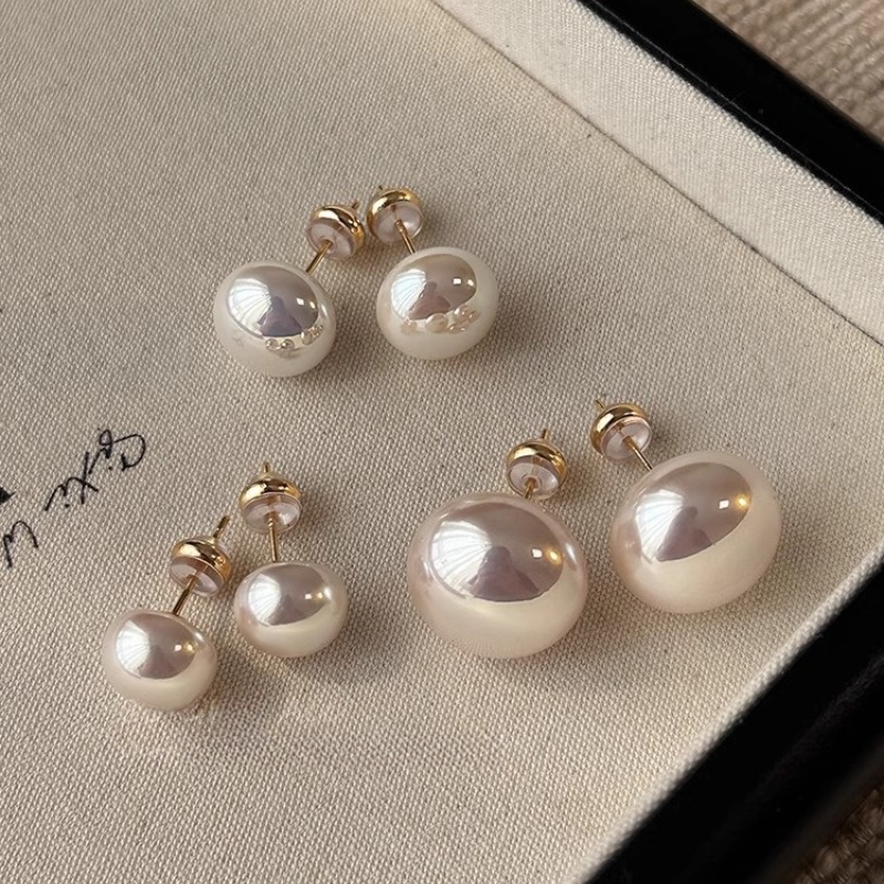 Серьги-гвоздики из серебра 925 с жемчужной пыльцой оптом из Китая
