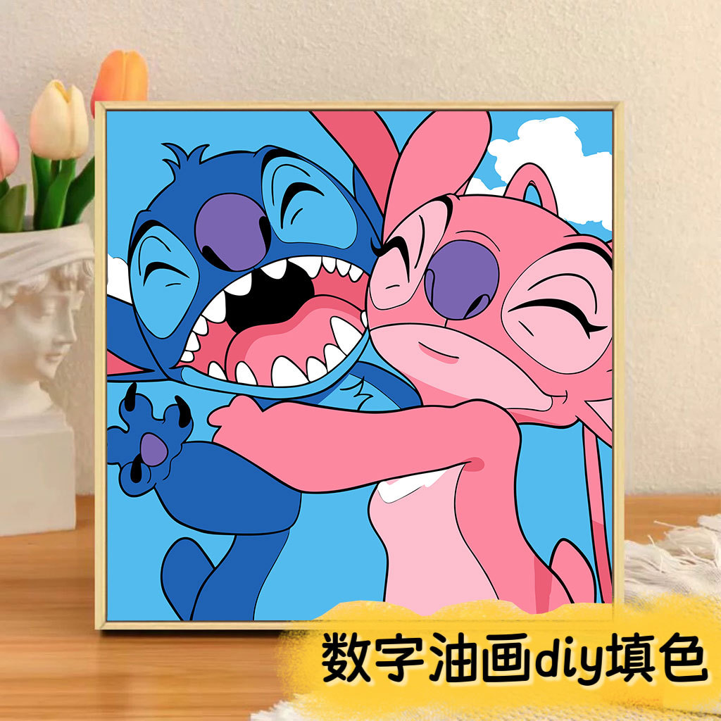 Stitch DIY цифровая картина маслом анимационная оптом из Китая