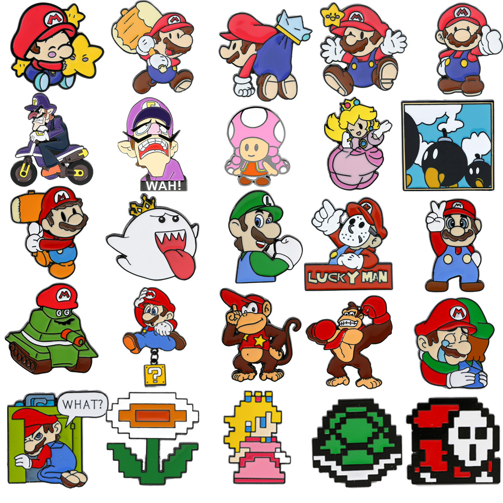 Значки Марио и Super Mario оптом из Китая — 158 видов