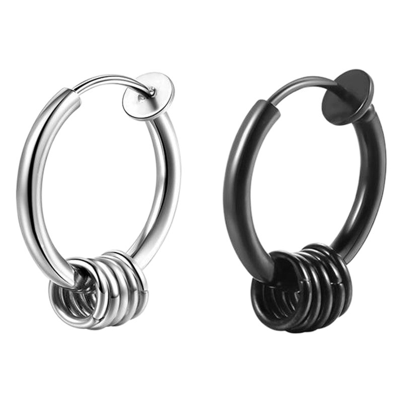 Серьги-кольца с пружинным зажимом, унисекс, оптом из Китая