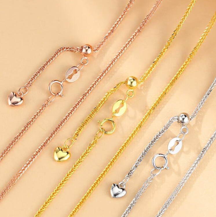 Серебряная цепочка S925 в форме сердца оптом из Китая