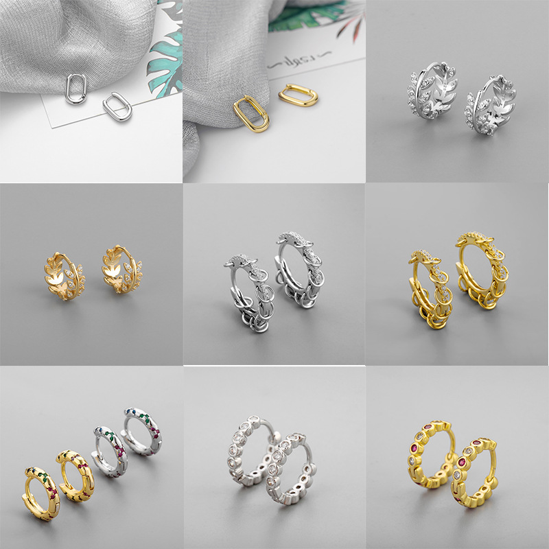 Серьги из серебра 925 с позолотой оптом из Китая