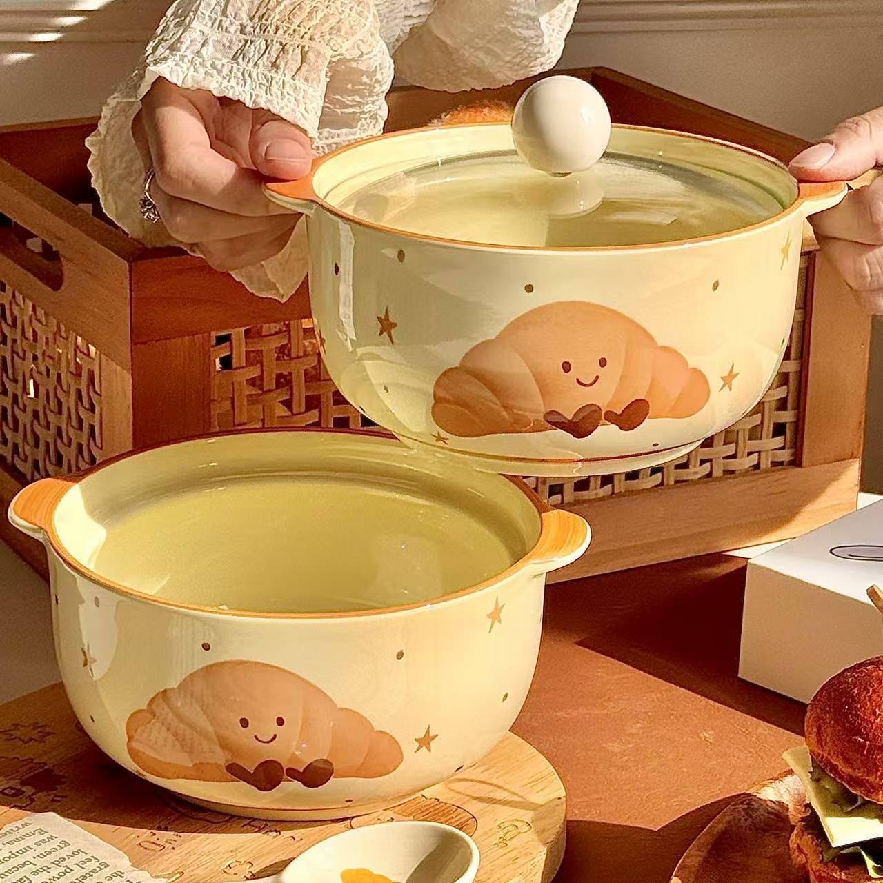 Керамическая миска для лапши с крышкой оптом из Китая