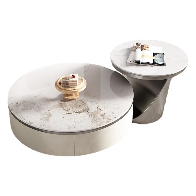 Круглый каменный журнальный столик премиум оптом из Китая