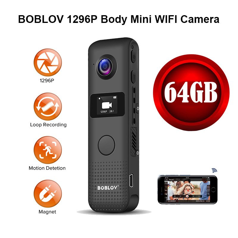 Камера BOBLOV C18 с Wi-Fi 32G/64G для правоохранительных органов оптом